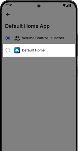 Choose a default home app of your choice