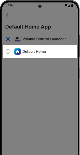 Choose a default home app of your choice